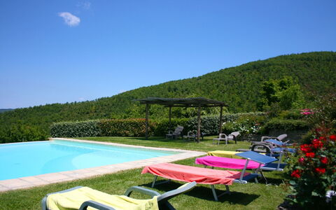Torre di Vignale: Cielo, Acqua, Pianta, Paesaggio Naturale, Piscina, Mobili Da Esterno, Vegetazione, Corpo D'Acqua, Shade, Erba