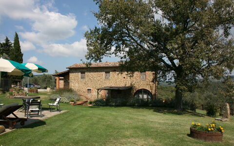 Podere della Crocchia: Pianta, Nube, Cielo, Costruzione, Albero, Finestra, Lotto, Shade, Erba, Villetta