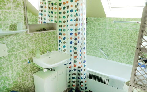 Allmendgasse: Bagno, Camera, Verde, Piastrella, Proprietà, Interior Design, Pavimento, Gabinetto, Vasca Da Bagno, Casa