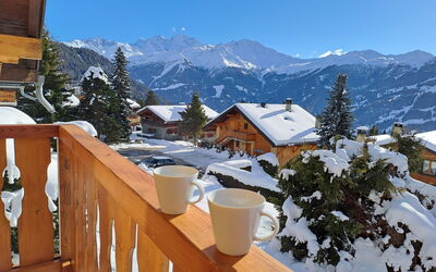 Verbier 390: Cielo, Montagna, Costruzione, Neve, Proprietà, Natura, Casa, Albero, Legna, Nube