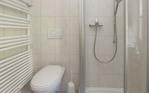 Chalet Nagano: Bagno, Idraulico Fixture, Pavimentazione, Interior Design, Pavimento, Gabinetto, Idraulico, Toilet Seat, Doccia, Rubinetto