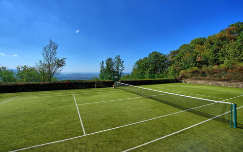 Gellino: Stabilimento Sportivo, Campo Da Tennis, Erba, Cielo, Prato, Netto, Albero, Pianta, Gli Sport, Erba Sintetica