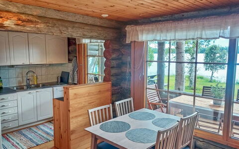 Alakitkajärvi, Takkusalmi: Legna, Neve, Villetta, Inverno, Tetto, Casa, Congelamento, Log Cabin, Raccordo, Pendenza