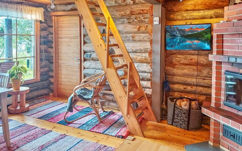 Alakitkajärvi, Takkusalmi: Legna, Neve, Villetta, Inverno, Tetto, Casa, Congelamento, Log Cabin, Raccordo, Pendenza