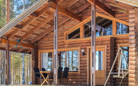 Mäntyniemi: Legna, Neve, Inverno, Villetta, Congelamento, Casa, Log Cabin, Larice, Raccordo