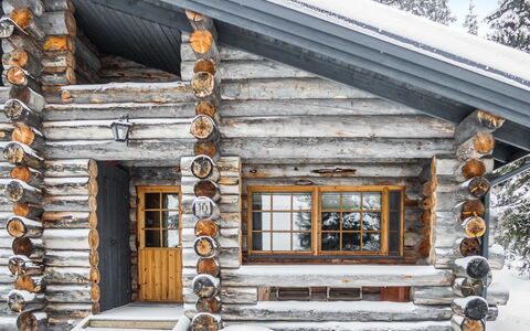 Kuusiruka 10: Legna, Villetta, Log Cabin, Foresta, Capannone, Edifici Giardino, Larice, Woodland, Color Legno
