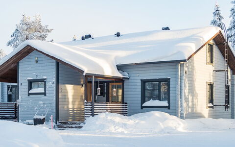 Saukkotupa: Neve, Inverno, Legna, Casa, Casa, Raccordo, Villetta, Tetto, Congelamento, Porta