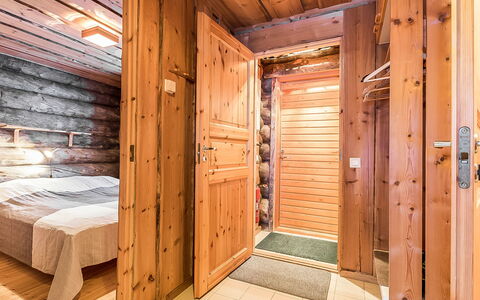 Karhunkaato As. C: Legna, Villetta, Log Cabin, Foresta, Capannone, Edifici Giardino, Larice, Woodland, Color Legno