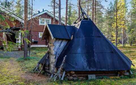 Kiepinkulma a: Legna, Villetta, Log Cabin, Foresta, Capannone, Edifici Giardino, Larice, Woodland, Color Legno