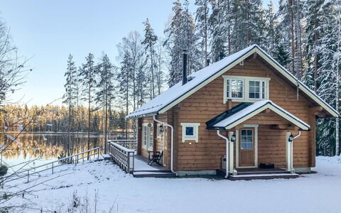 Inkeri: Legna, Neve, Inverno, Villetta, Congelamento, Casa, Log Cabin, Larice, Raccordo
