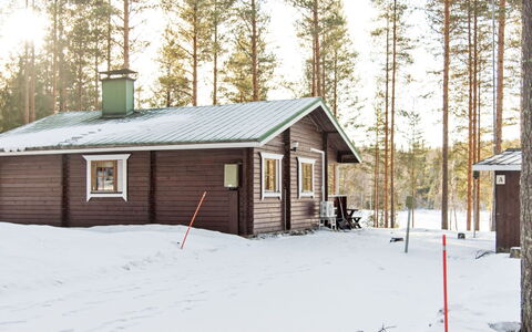 Aittolahti 2: Legna, Villetta, Log Cabin, Foresta, Capannone, Edifici Giardino, Larice, Woodland, Color Legno