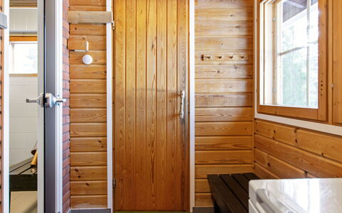 Aittolahti 2: Legna, Villetta, Log Cabin, Foresta, Capannone, Edifici Giardino, Larice, Woodland, Color Legno