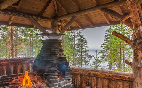 Huljakka: Legna, Neve, Inverno, Villetta, Congelamento, Casa, Log Cabin, Larice, Raccordo