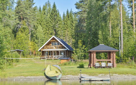 Rinnepelto: Legna, Villetta, Log Cabin, Foresta, Capannone, Edifici Giardino, Larice, Woodland, Color Legno