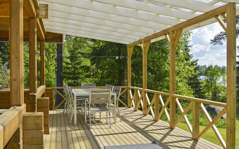 Rinnepelto: Legna, Villetta, Log Cabin, Foresta, Capannone, Edifici Giardino, Larice, Woodland, Color Legno