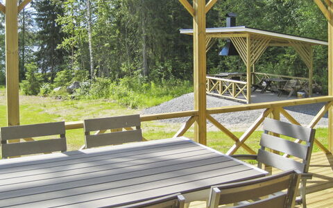Rinnepelto: Legna, Villetta, Log Cabin, Foresta, Capannone, Edifici Giardino, Larice, Woodland, Color Legno