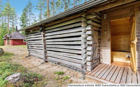 Sammallehto: Legna, Villetta, Log Cabin, Foresta, Capannone, Edifici Giardino, Larice, Woodland, Color Legno