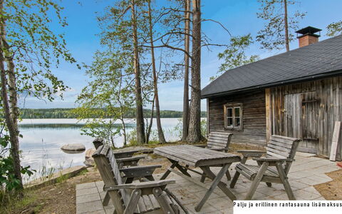 Sammallehto: Legna, Villetta, Log Cabin, Foresta, Capannone, Edifici Giardino, Larice, Woodland, Color Legno