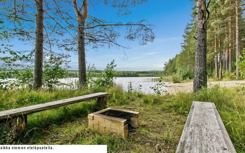 Sammallehto: Legna, Villetta, Log Cabin, Foresta, Capannone, Edifici Giardino, Larice, Woodland, Color Legno