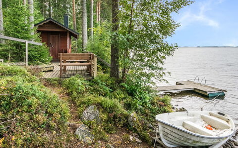Iltarusko: Albero, Legna, Villetta, Banca, Lago, Area Rurale, Foresta, Log Cabin, Riva
