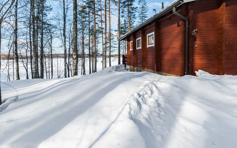 2233.: Legna, Neve, Inverno, Villetta, Congelamento, Casa, Log Cabin, Larice, Raccordo