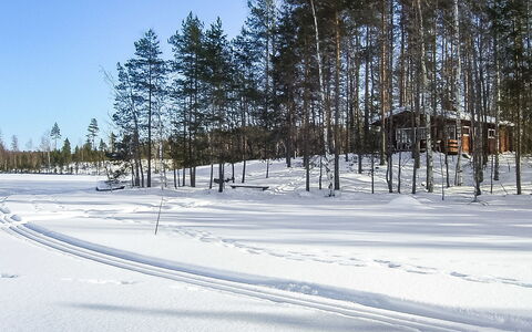 2233.: Legna, Neve, Inverno, Villetta, Congelamento, Casa, Log Cabin, Larice, Raccordo