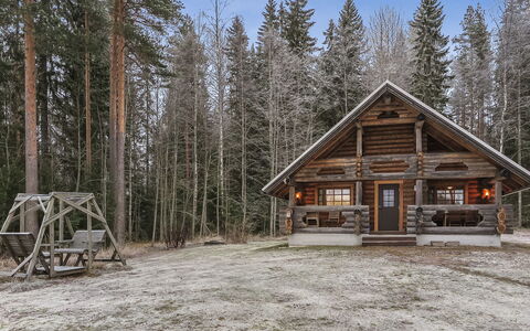 Aurinkoniemi: Legna, Neve, Inverno, Villetta, Congelamento, Casa, Log Cabin, Larice, Raccordo