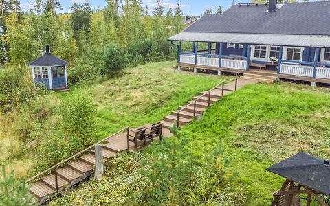 Kanervarinne: Legna, Villetta, Log Cabin, Foresta, Capannone, Edifici Giardino, Larice, Woodland, Color Legno