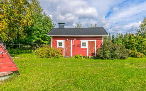 Lehtola: Legna, Raccordo, Villetta, Casa, Casa, Plank, Edifici Giardino, Log Cabin, Latifoglie, Portico