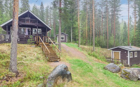 Vekurinveranta: Legna, Villetta, Foresta, Woodland, Area Rurale, Log Cabin, Capanna, Larice, Baracca