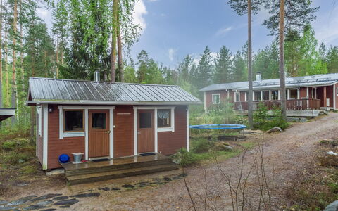 Kaakonnokka: Legna, Villetta, Log Cabin, Foresta, Capannone, Edifici Giardino, Larice, Woodland, Color Legno