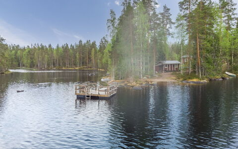 Kaakonnokka: Legna, Villetta, Log Cabin, Foresta, Capannone, Edifici Giardino, Larice, Woodland, Color Legno