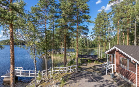 Unnukkamaja: Villetta, Casa, Casa, Edifici Giardino, Raccordo, Log Cabin, Agriturismo, Estate, Capannone, Cortile