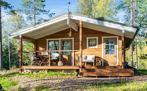 Niemenkärki, Vaikon Loma 8: Legna, Villetta, Log Cabin, Foresta, Capannone, Edifici Giardino, Larice, Woodland, Color Legno