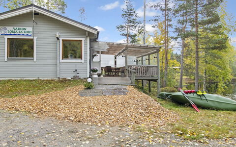 Niemenkärki, Vaikon Loma 8: Legna, Villetta, Log Cabin, Foresta, Capannone, Edifici Giardino, Larice, Woodland, Color Legno