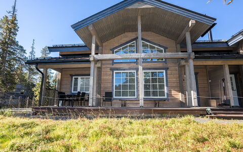 Rukan Villa Lux a: Neve, Legna, Inverno, Villetta, Casa, Tetto, Casa, Congelamento, Log Cabin, Ramoscello