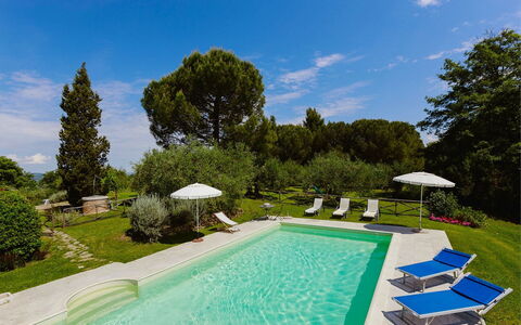 Villa Scianellone: Piscina, Albero, Paesaggio, Zona Residenziale, Visione Globale, Ricorrere, Fotografia Aerea, Estate, Landscaping, Design