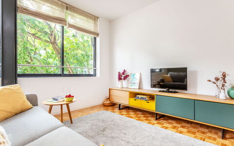Vila Olimpica Pamplona: Interior Design, Mobilia, Pavimentazione, Camera, Pavimento, Casa, Appartamento, Soggiorno, Soffitto, Pavimento In Legno