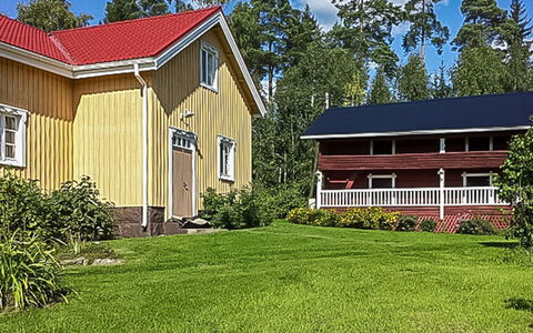 Virrin Tila: Villetta, Casa, Casa, Edifici Giardino, Raccordo, Log Cabin, Agriturismo, Estate, Capannone, Cortile