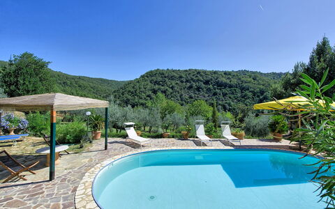 Bigiolo a Melazzano: Piscina, Proprietà, Immobiliare, Ricorrere, Casa, Estate, Vacanza, Backyard, Casa, Tempo Libero