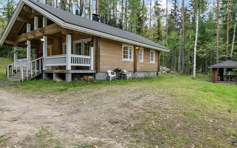 Mökki Mikkola: Villetta, Casa, Casa, Edifici Giardino, Raccordo, Log Cabin, Agriturismo, Estate, Capannone, Cortile