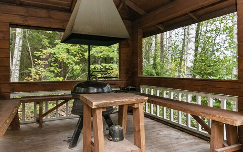 Mökki Mikkola: Villetta, Casa, Casa, Edifici Giardino, Raccordo, Log Cabin, Agriturismo, Estate, Capannone, Cortile