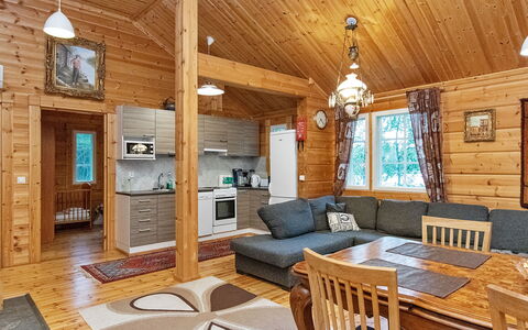Mökki Mikkola: Villetta, Casa, Casa, Edifici Giardino, Raccordo, Log Cabin, Agriturismo, Estate, Capannone, Cortile