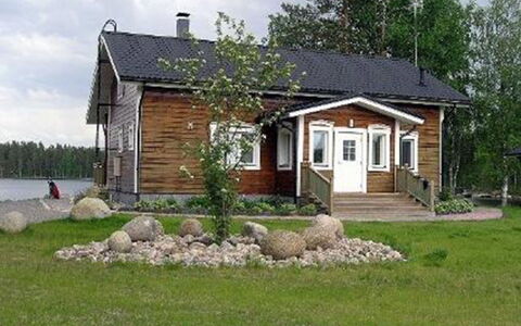 Tervaharju: Legna, Raccordo, Villetta, Casa, Casa, Plank, Edifici Giardino, Log Cabin, Latifoglie, Portico