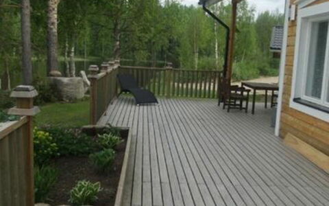 Tervaharju: Legna, Raccordo, Villetta, Casa, Casa, Plank, Edifici Giardino, Log Cabin, Latifoglie, Portico