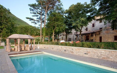 Villa Gubbio: Piscina, Proprietà, Casa, Costruzione, Estate, Immobiliare, Casa, Villa, Ricorrere, Tempo Libero