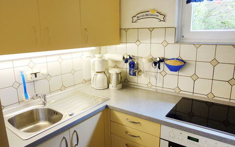 Triberg 100: Controsoffitto, Proprietà, Camera, Lavello, Cucina, Giallo, Cabinetry, Piastrella, Mobilia, Lavanderia