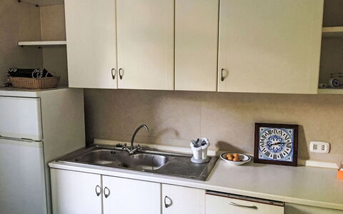Pithecusa: Cucina, Elettrodomestico Da Cucina, Cabinetry, Lavandino Della Cucina, Controsoffitto, Apparecchio Major, Legna, Pavimentazione, Mobilia, Lavello