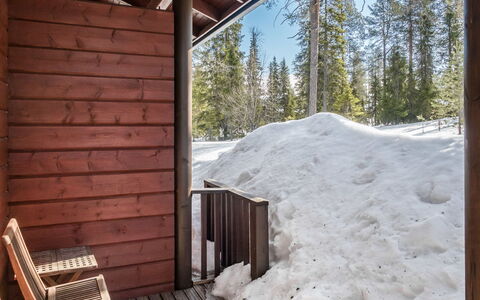 Katajarinne B: Neve, Legna, Inverno, Villetta, Casa, Tetto, Casa, Congelamento, Log Cabin, Ramoscello