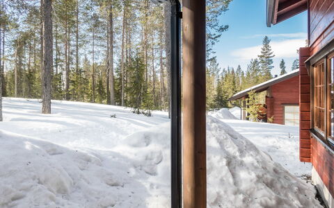 Katajarinne B: Neve, Legna, Inverno, Villetta, Casa, Tetto, Casa, Congelamento, Log Cabin, Ramoscello